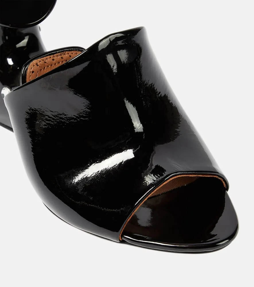 Alaia La Sculpture embellished patent leather mules