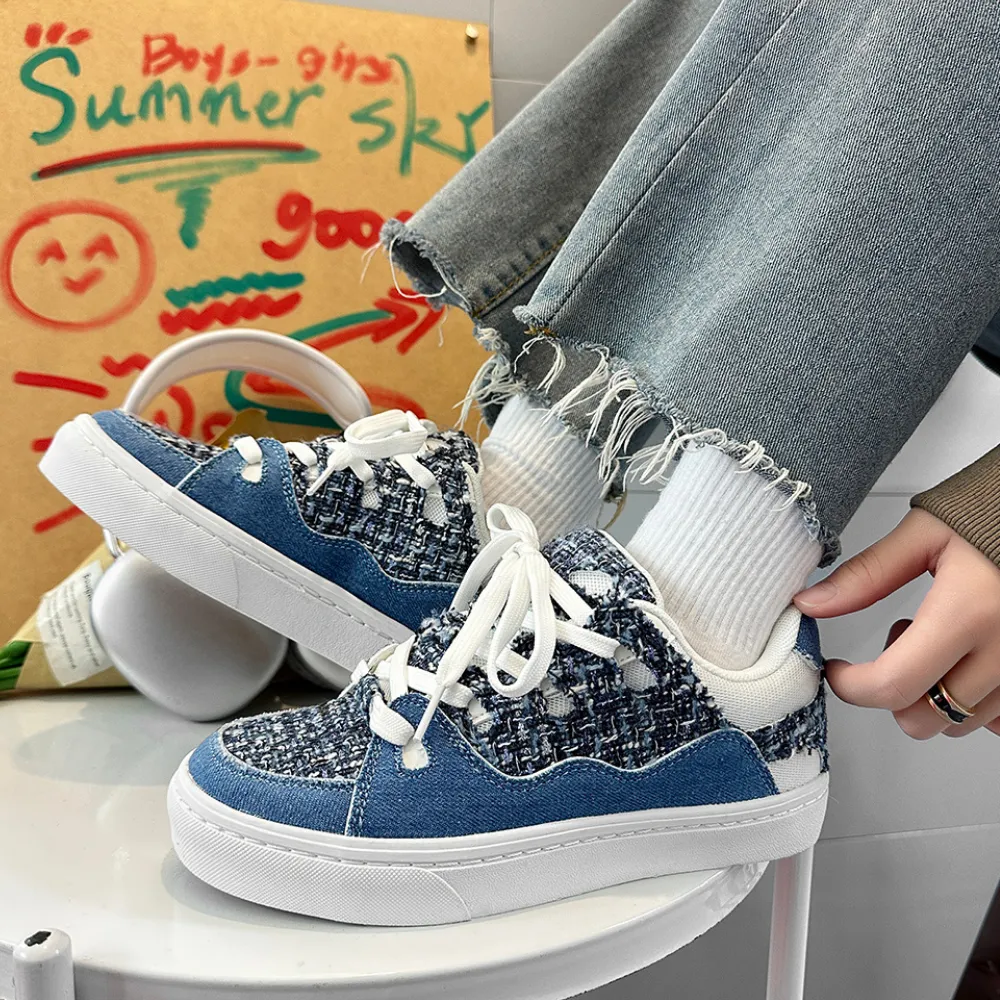 Casual Small Fragrant Denim Shoes