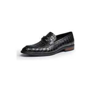 GlamLeather Slip-On Dress Loafers