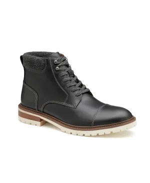 Johnston & Murphy men's barrett cap toe boots, gray