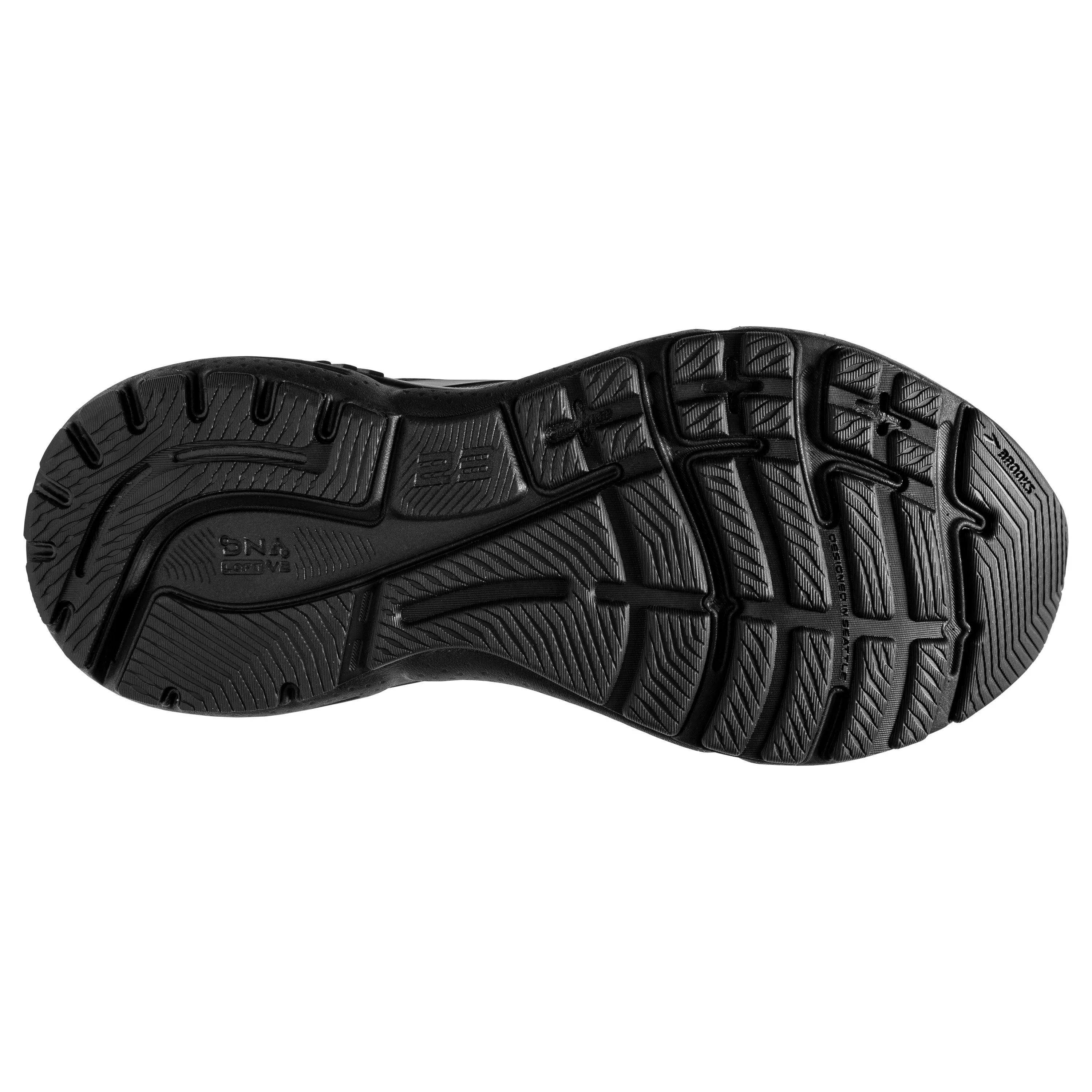 Brooks Adrenaline GTS 23 Mens Extra Wide Width Running Shoes in Black/Black/Ebony for Optimal Support