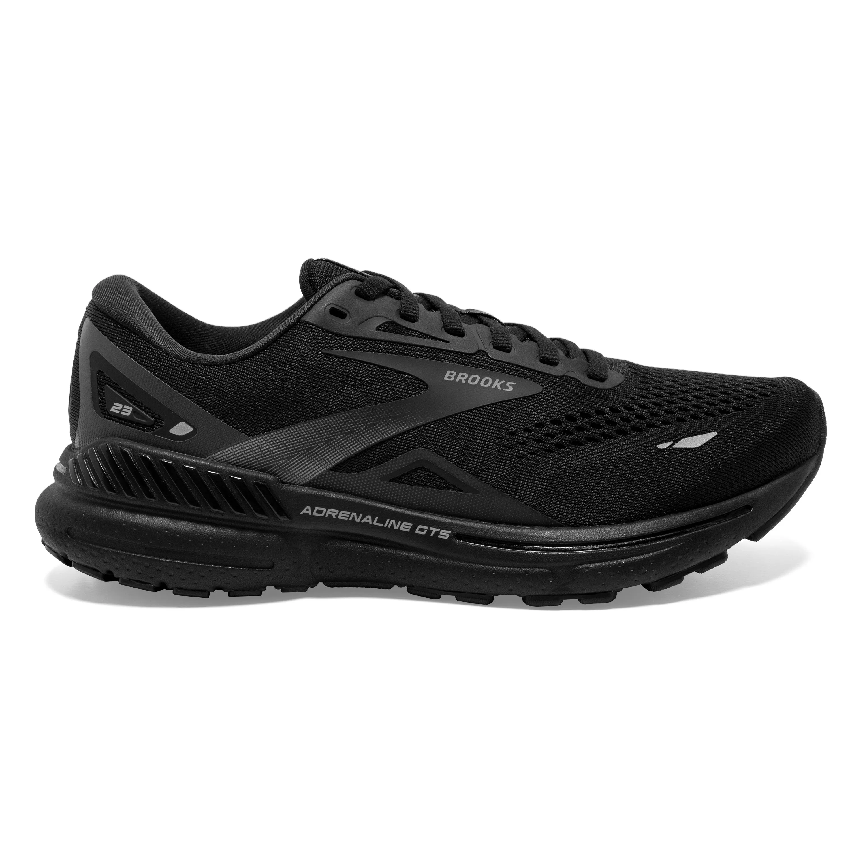 Brooks Adrenaline GTS 23 Mens Extra Wide Width Running Shoes in Black/Black/Ebony for Optimal Support