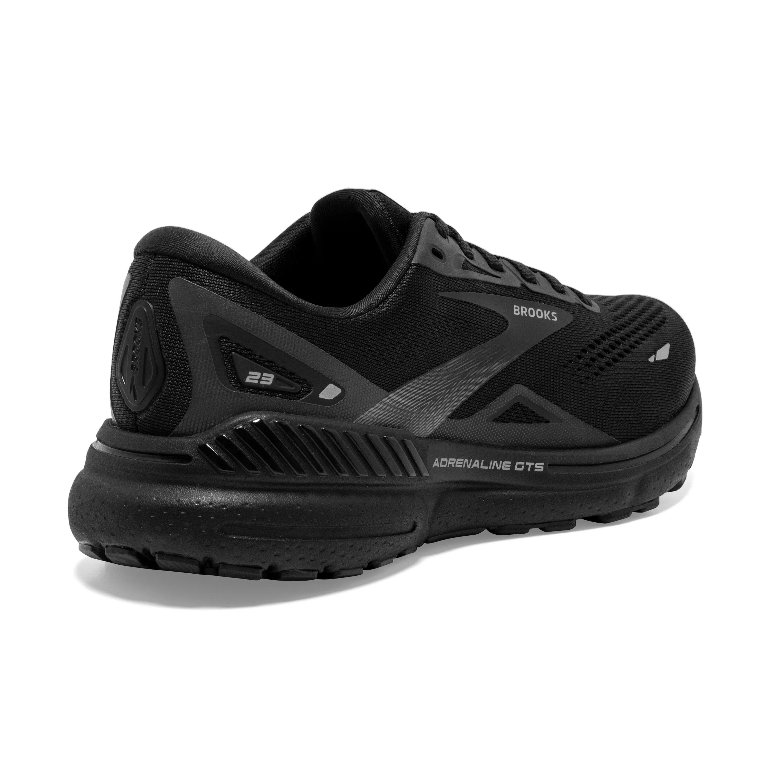 Brooks Adrenaline GTS 23 Mens Extra Wide Width Running Shoes in Black/Black/Ebony for Optimal Support