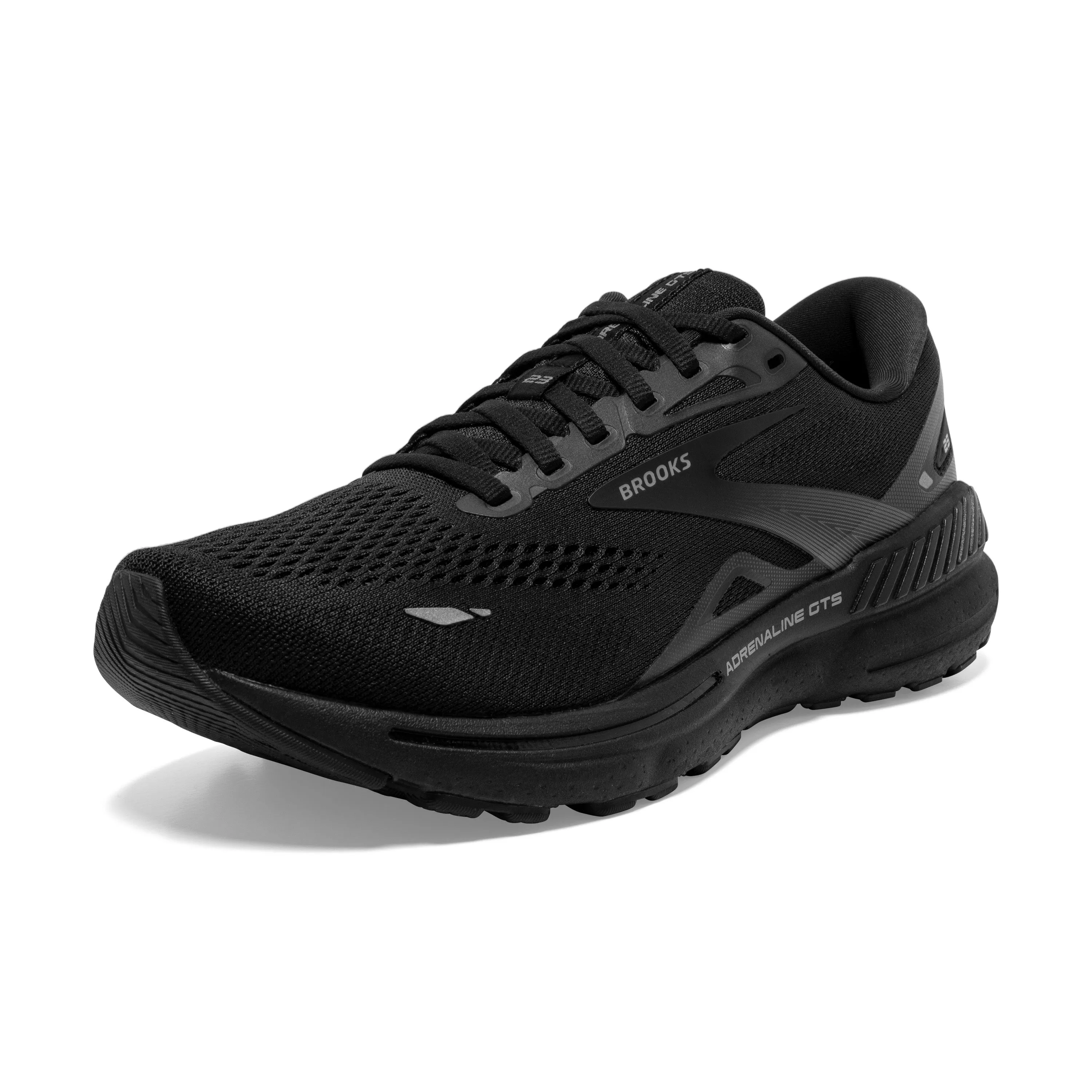 Brooks Adrenaline GTS 23 Mens Extra Wide Width Running Shoes in Black/Black/Ebony for Optimal Support