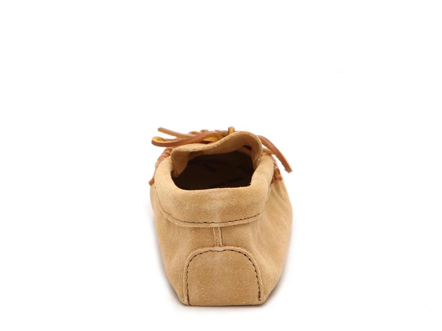 Minnetonka Leather Laced Slippers, brown
