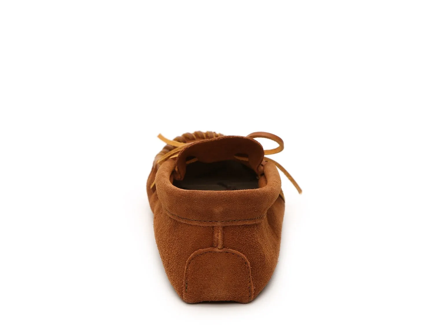 Minnetonka Leather Laced Softsole Slippers, brown