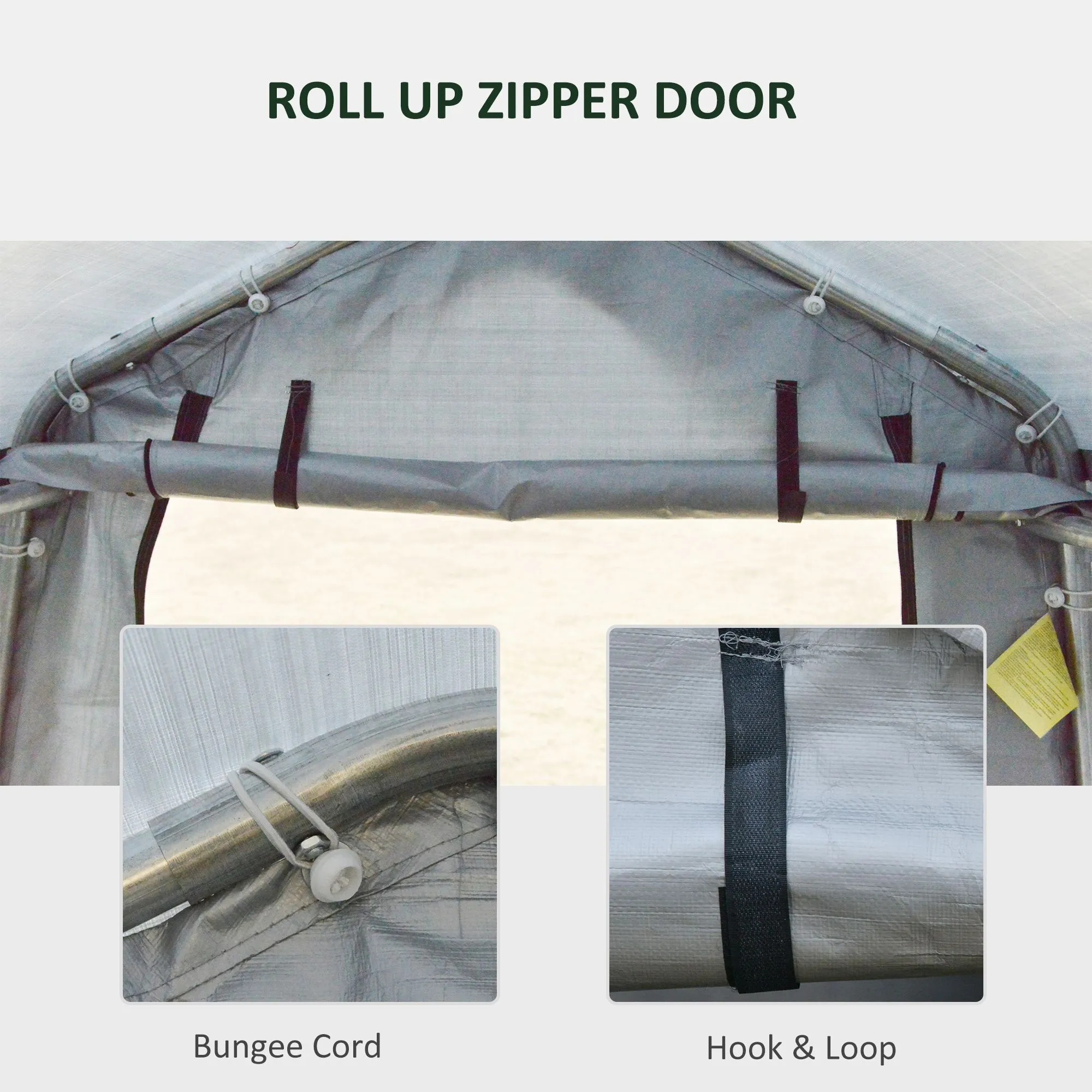 Outsunny 6' x 8' Carport Portable Garage, Heavy Duty Storage